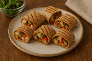gezonde snack wraps met kip